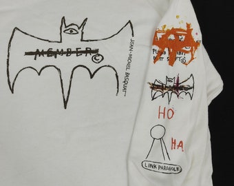 Jean Michel Basquiat Rare Printed Link Parabole Longsleeve Tee T-shirt Printed Fashion Inspired Designer Unisex Wear Streetwear J639aj