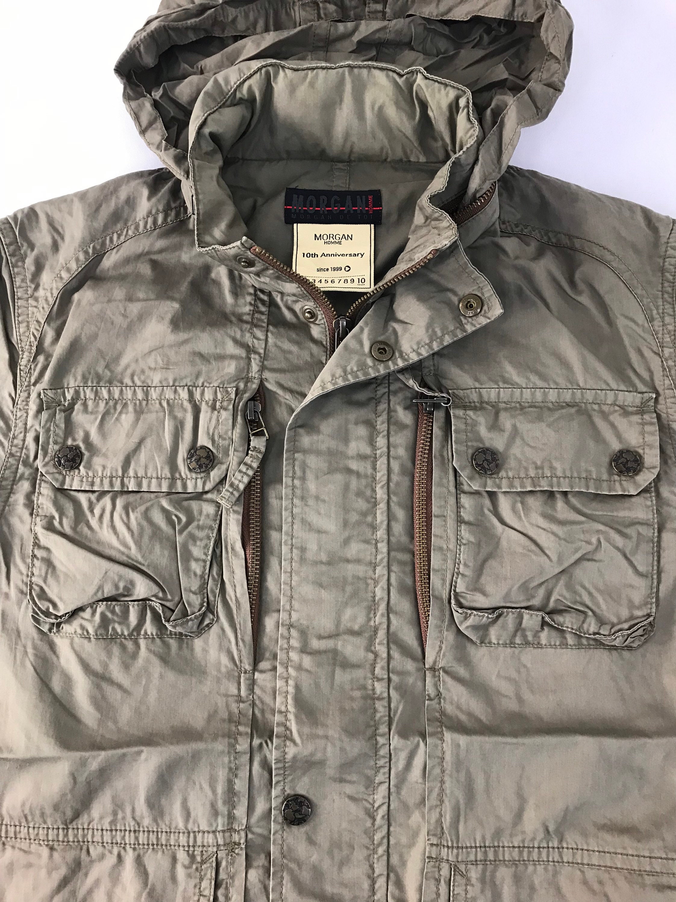 Vintage Morgan Homme 10th Anniversary Jacket Tactical Multipockets 