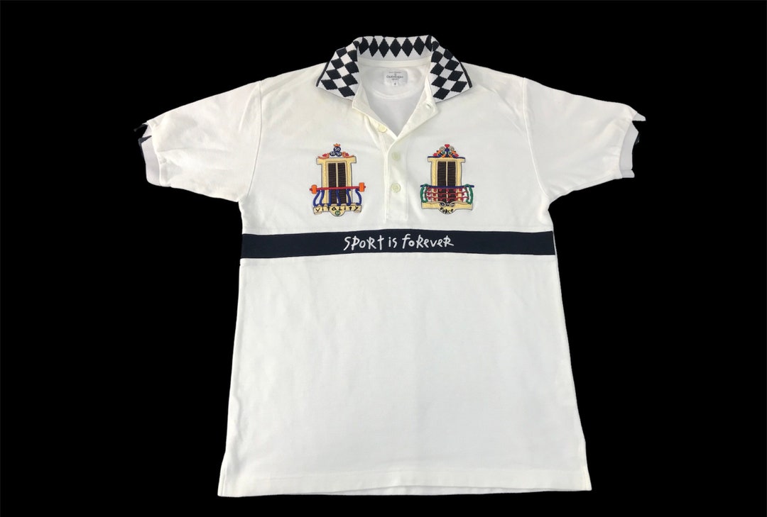 Vintage 90s Jean Charles De Castelbajac Sports Polo Tee T-shirt