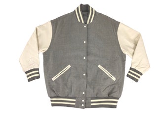 Vintage Japanese Brand Simple Varsity Jacket Quilted Inner Vintage Japanese Brand Simple Varsity Jacket Quilted Inner