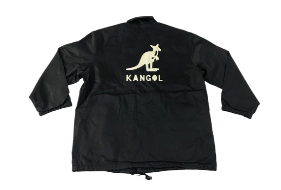Vintage 90s Kangol England Quilted Jacket Big Log… - image 1