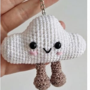 Fruits, breloques pour sac, champignon, hibou, nuage, avocat, fraise, cerise, pastèque, kawaii, porte-clés image 12