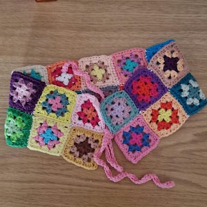 Granny Square Headband, Women’s Headband, Hippie Accessories, head scarf, hair wrap, Boho
