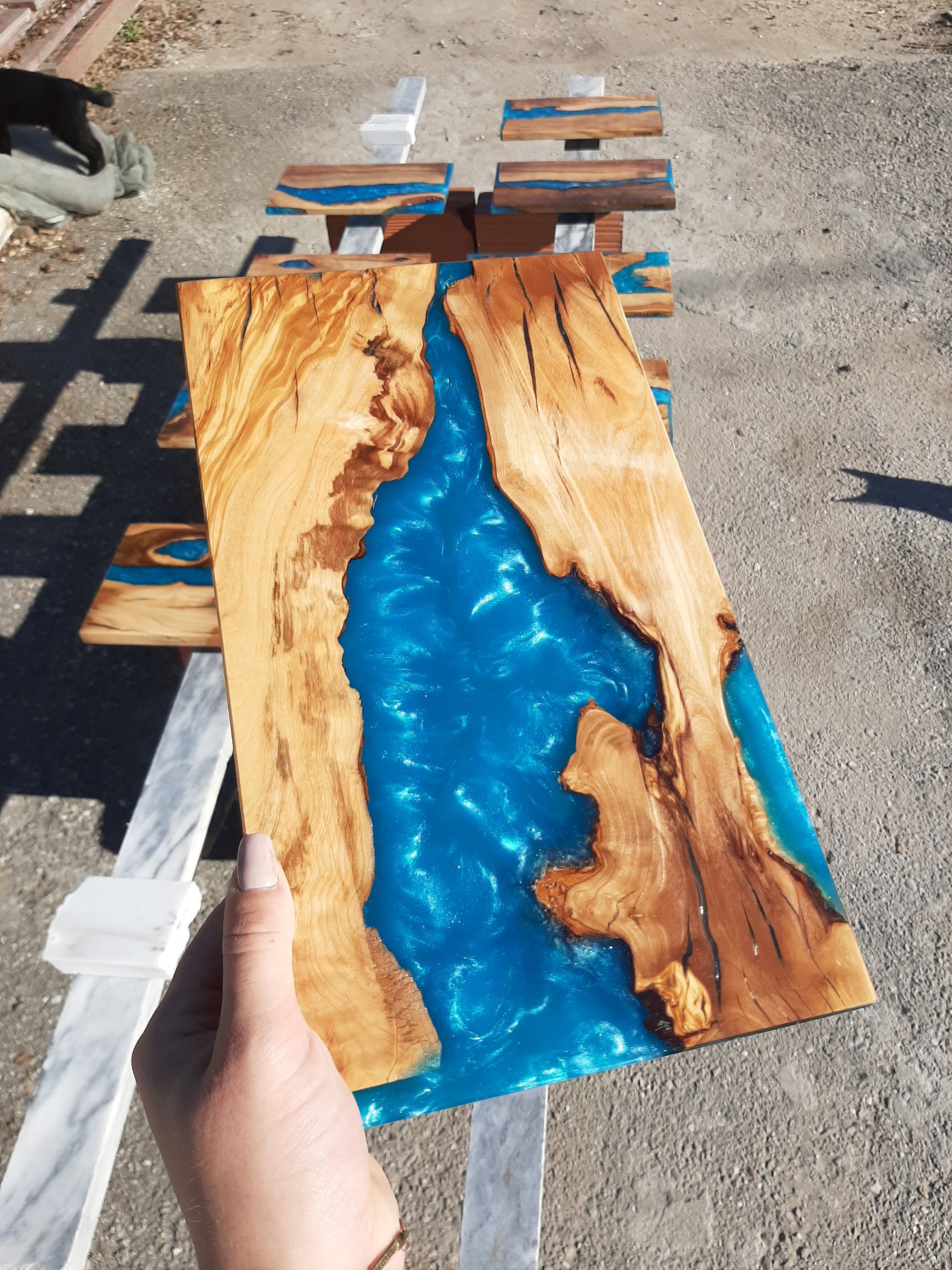 Epoxy River Cutting Board Resin Charcuterie Board Made to Etsy Australia