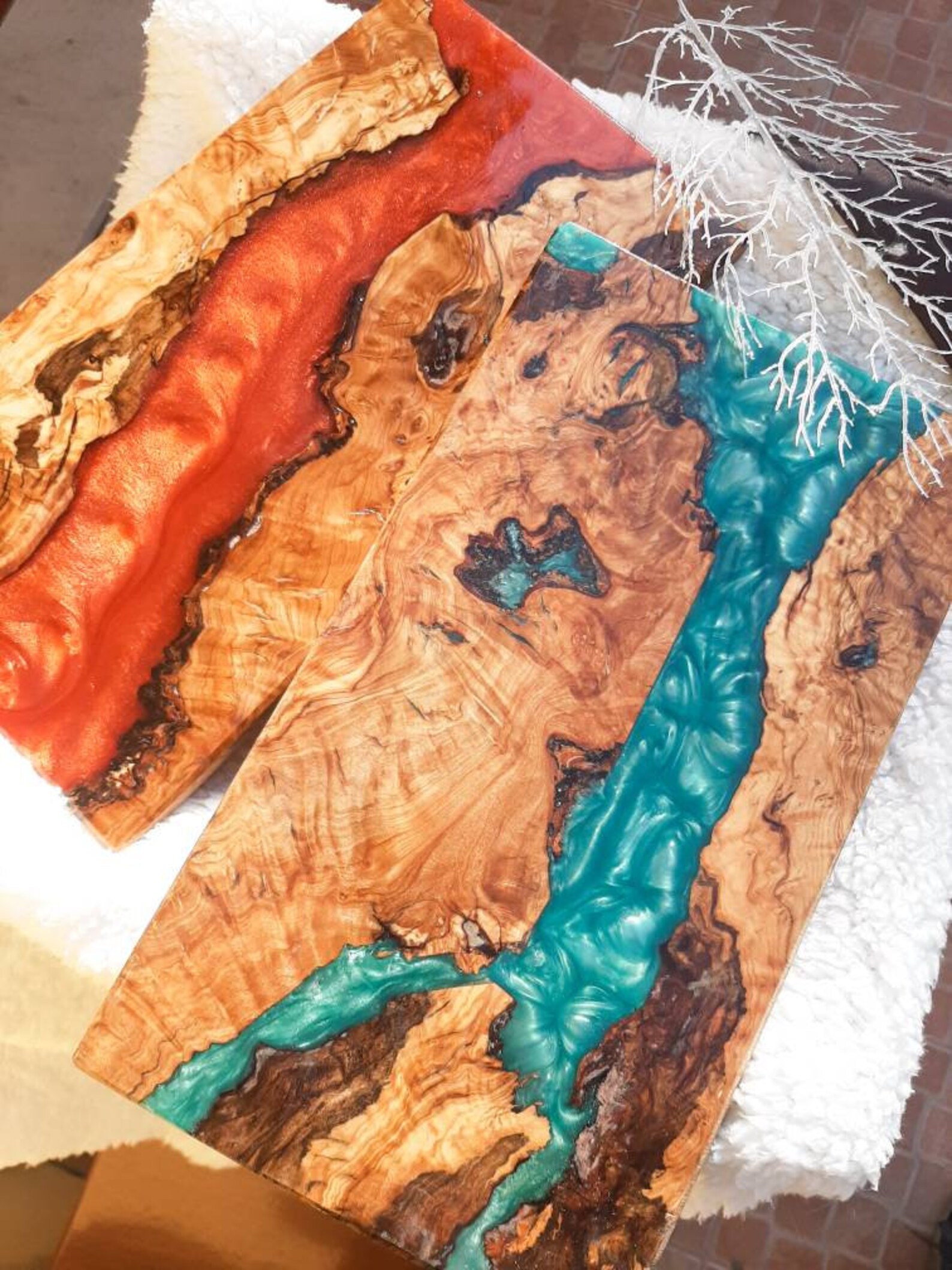 Epoxy River Cutting Board Resin Charcuterie Board Made to Etsy