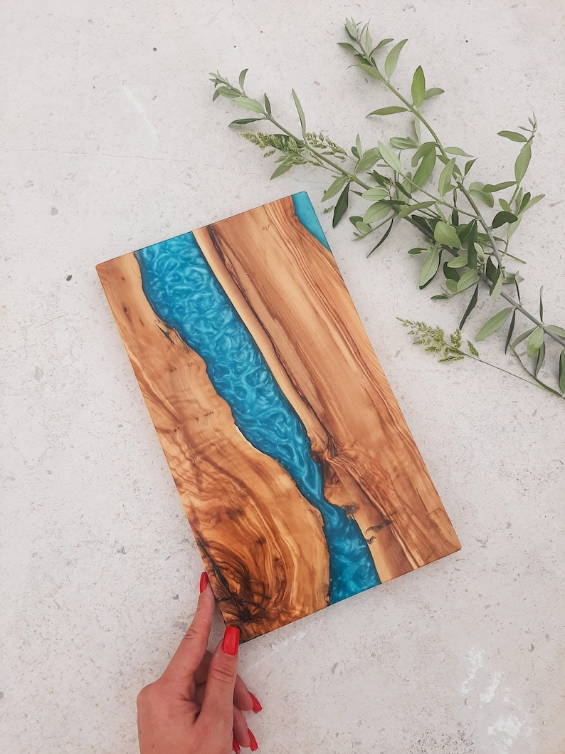 Epoxy River Cutting Board Resin Charcuterie Board Made to Etsy
