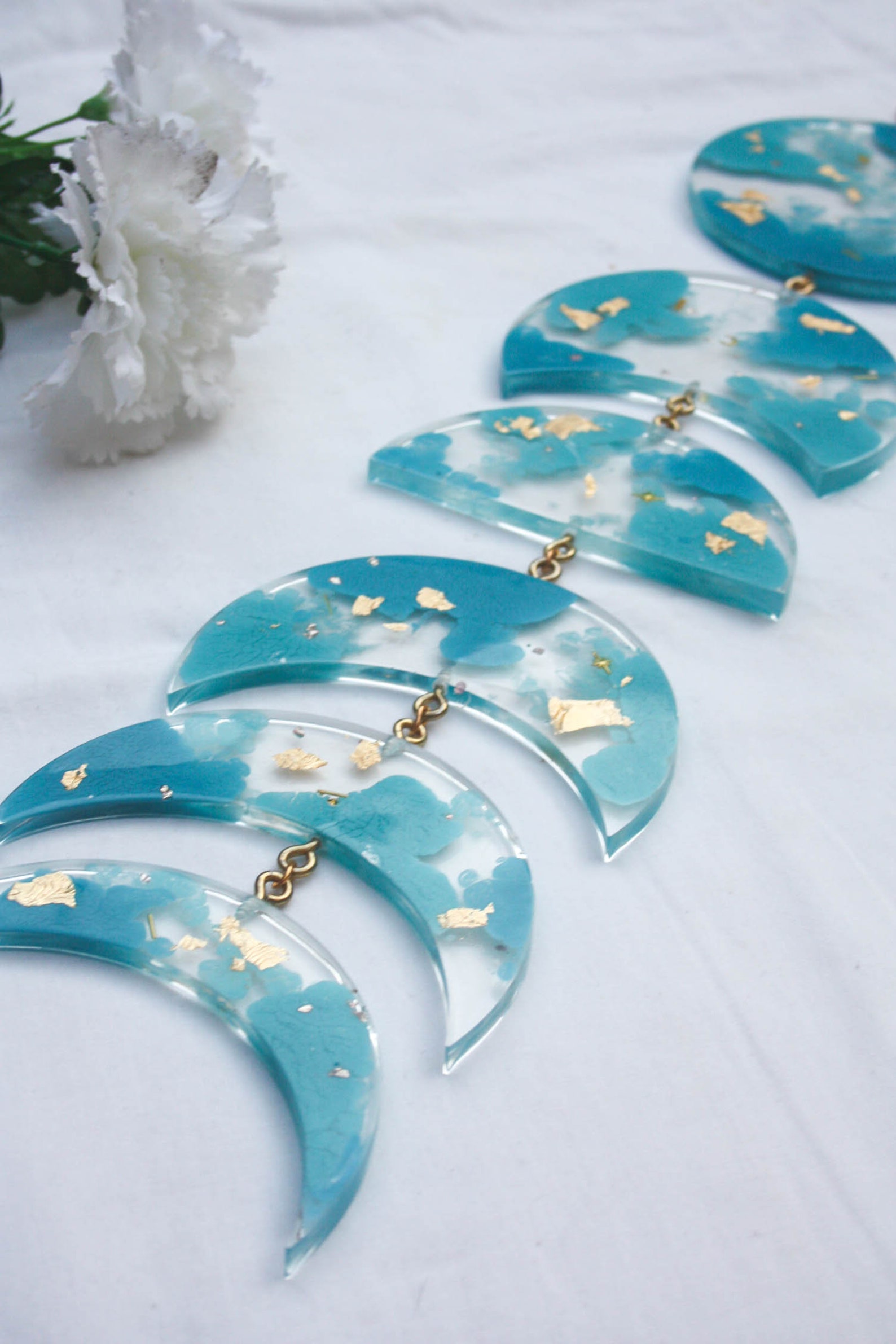 Custom Resin Moon Phases Wall Hanging Art Etsy