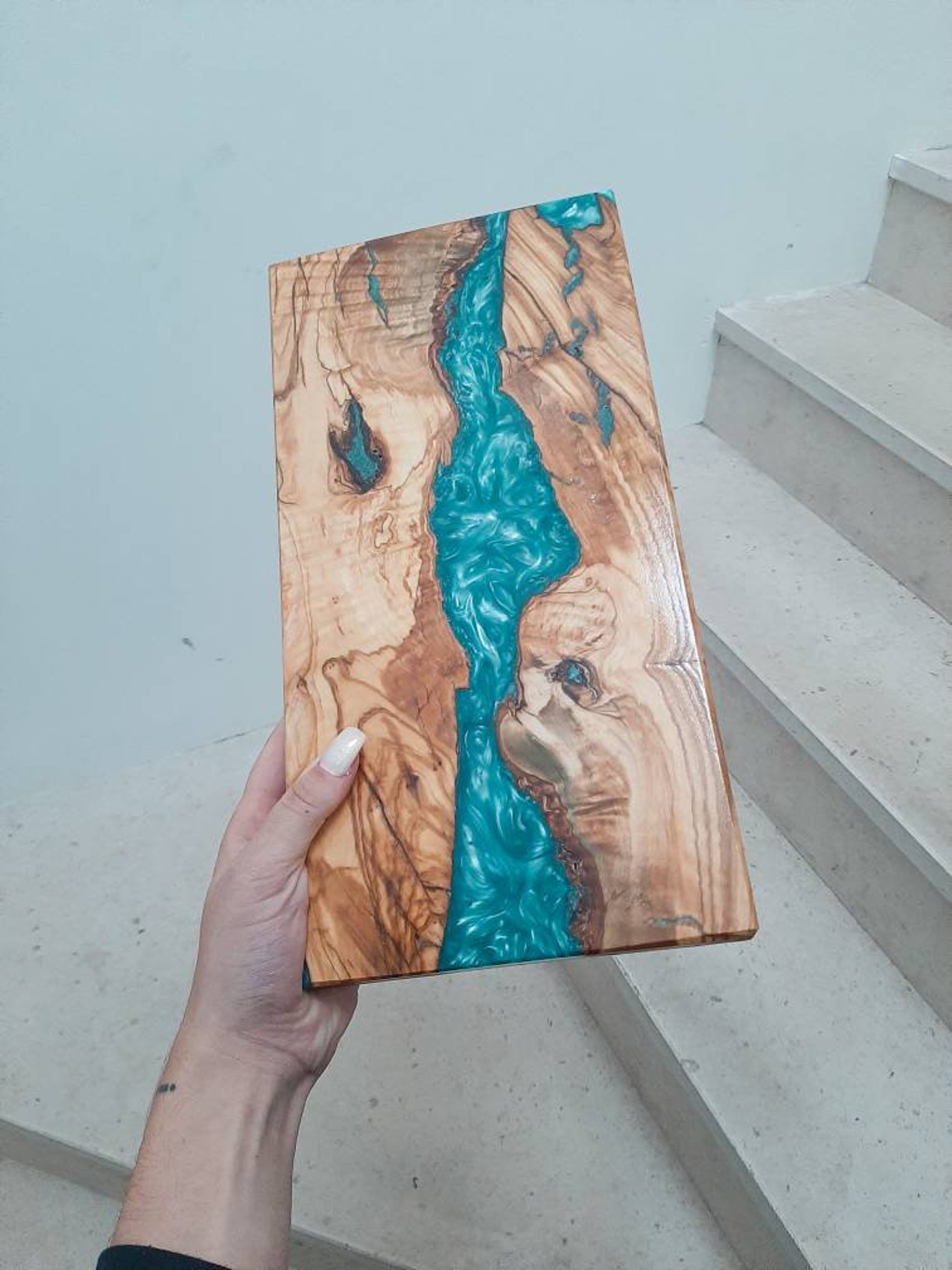 Epoxy River Cutting Board Resin Charcuterie Board Made to Etsy