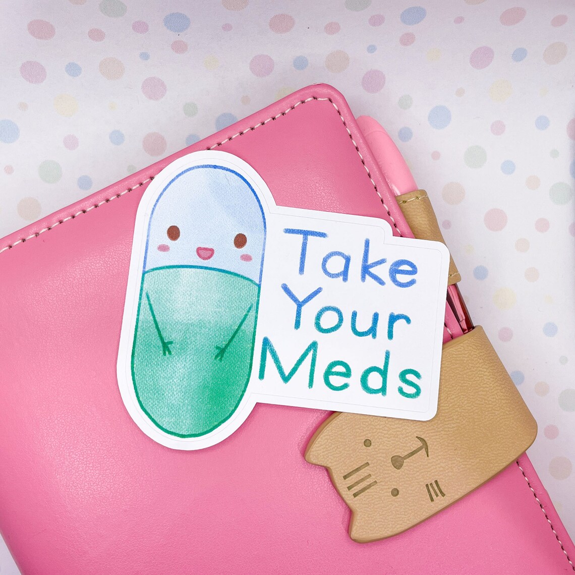 Large Take Your Meds Sticker Medicine Reminder Sticker Etsy