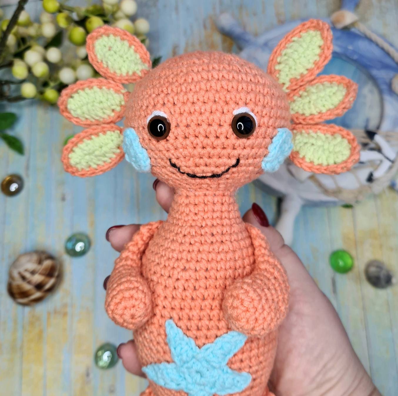 Häkeln Axolotl Plüsch kleine häkeln Drachen mexikanischen | Etsy