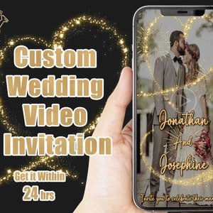 Custom Wedding Video Invitation| Animated Wedding Invite  | Personalized Wedding Invitation Video | Wedding Photo Invitation