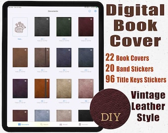 DIY Vintage Leather Texture Digital Notebook Covers | Digital Journal Cover | Digital Planner Covers | Digital Book Cover | Goodnotes Cover