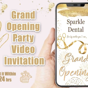Video-uitnodiging voor groot openingsfeest | Geanimeerde bedrijfsuitnodiging | Bedrijfsfeest | Formele uitnodiging