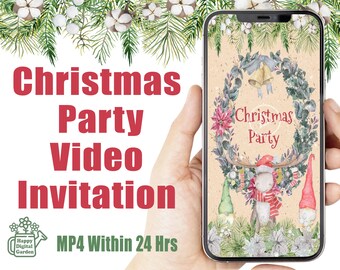 Christmas Video Invitation, Christmas Party Invitation, Christmas Birthday Invitation, Animated Invitation, Phone Invitation, 1st birthday