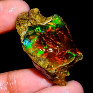 43.65CT Opal Rough Gemstone, Natural Crystal Opal Rough,Welo Fire Opal,Flashy Fire,Specimens Ethiopian Opal Raw, Oil Opal Rough, SP 1229
