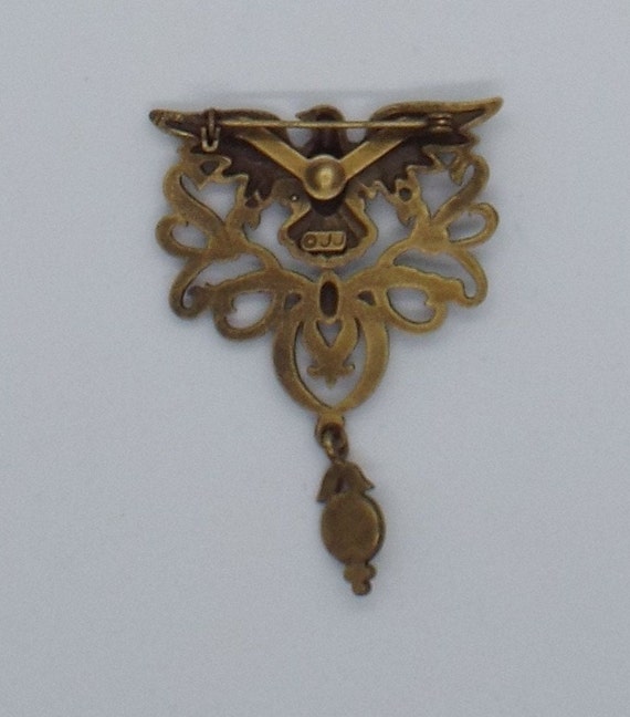 Vintage Signed JJ Jonette Jewelry Gold Tone Bird … - image 2