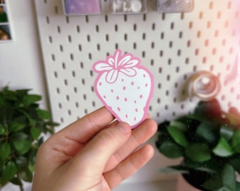 Sticker – Strawberry | Laptop Sticker | Handy Aufkleber | Journaling | Clean Girl | Fruit | Cute Illustration | Aesthetic | Summer | Drawing