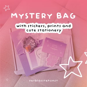 Cute & Witchy Mystery Bag – available in different sizes | Stationery Set | Sticker Pack | Art Prints | Grab Bath | Gift | Surprise