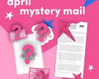 Mystery Mail – Ein monatlicher Brief mit 3-5 geheimen Artikeln, wie Sticker, Prints und Lesezeichen, sowie Ideen, Rezepte & Denkansätze