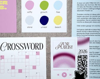 Mystery Mail – Ein monatlicher Brief mit 3-5 geheimen Artikeln, wie Sticker, Prints und Lesezeichen, sowie Ideen, Rezepte & Denkansätze