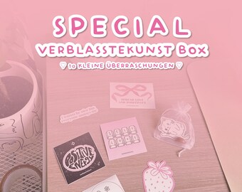 10 bezaubernde Tütchen mit Stickern, Prints und kleinen Überraschungen – Special "verblasstekunst" -Box | Stationery | Cute | Kunst