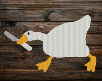 Goose with a Knife Machine Embroidery Design dst, exp, hus, jef, pes, sew, vp3, xxx