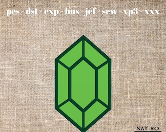 TLoZ Gem Embroidery Design, Video Game Logo (Digital Download)