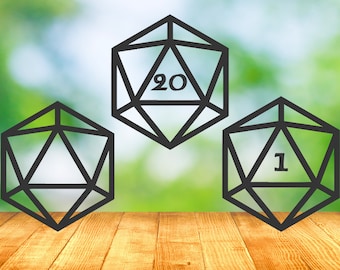 Disegno per ricamo di dadi D20, pacchetto di simboli RPG D&D (download digitale)