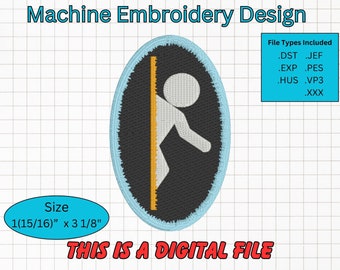 Portal Exit Machine Embroidery Design (Digital File)