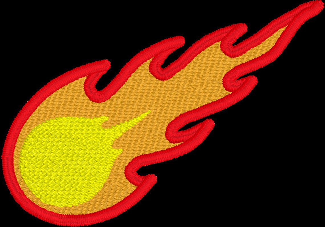 Fireball Embroidery Design, Instant Download - Etsy