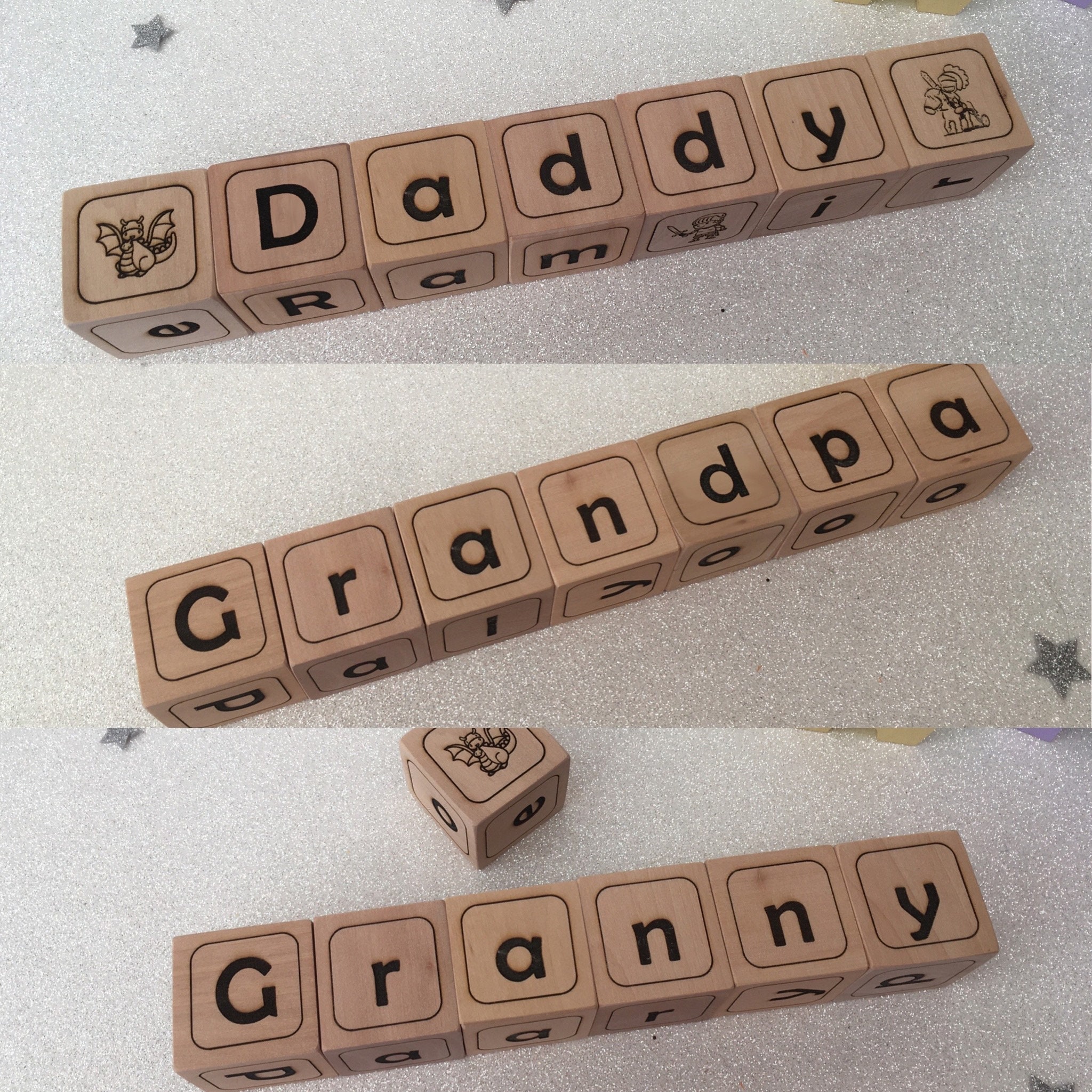 Wooden name blocks Totally unique to you immediate family Etsy