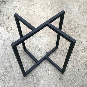 Base de mesa de metal, estructura de acero, base de mesa de centro, patas de mesa de metal, base de mesa de metal de estructura completa