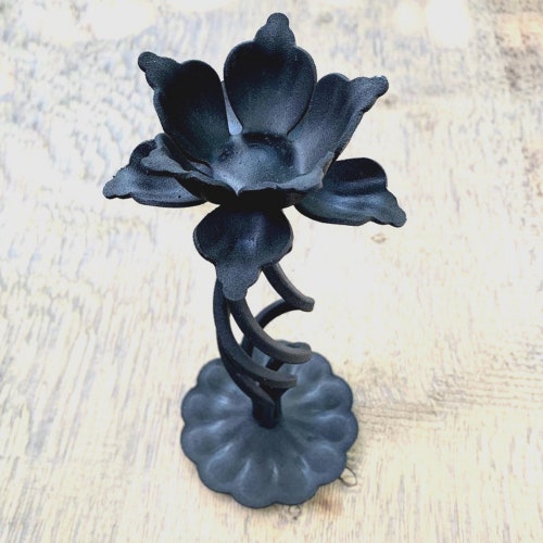 Wrought Iron Spiral Chamber Candle Holder Hand Etsy Australia