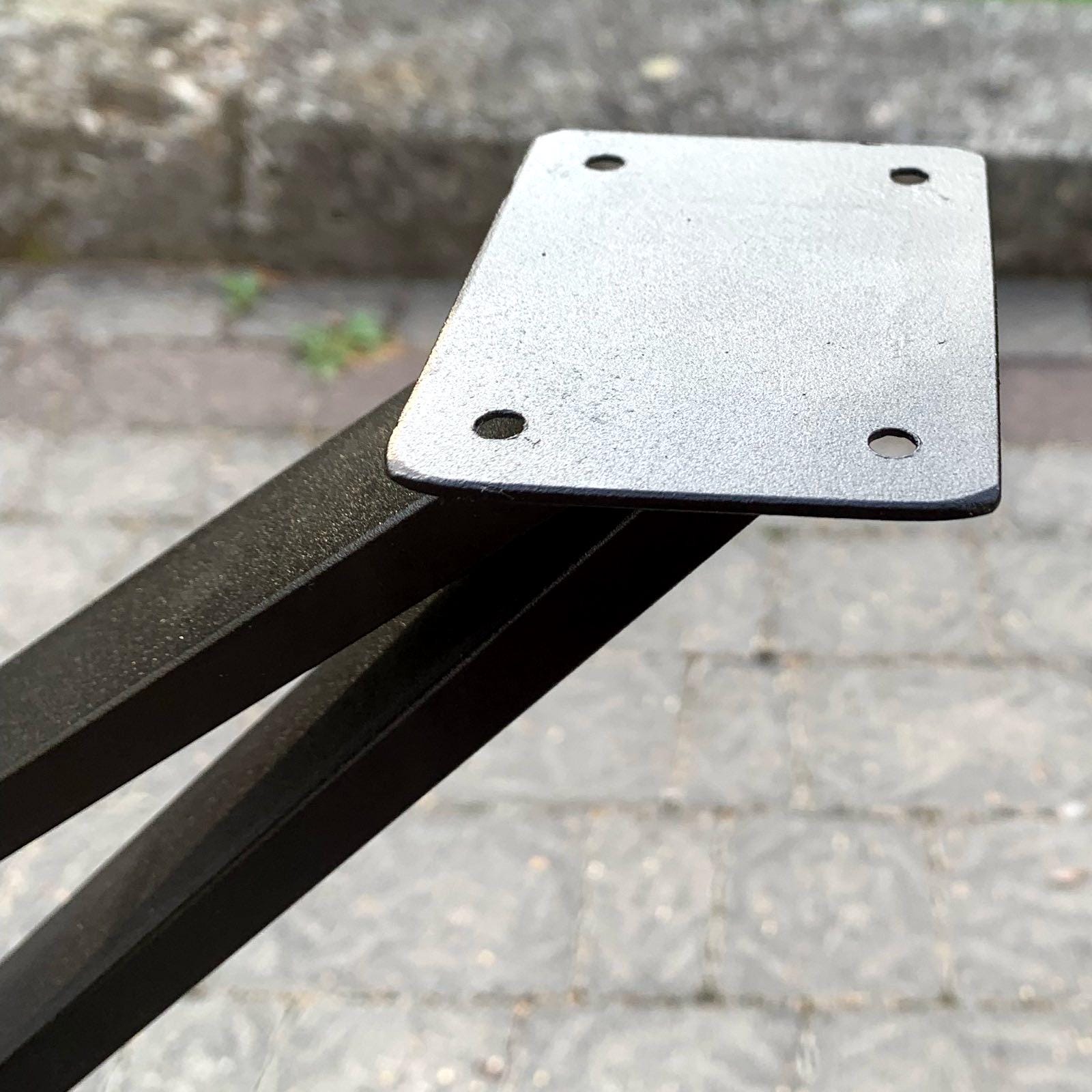 Disassemblable Metal Table Base: Modern Matte Black Finish, 28.7 ...
