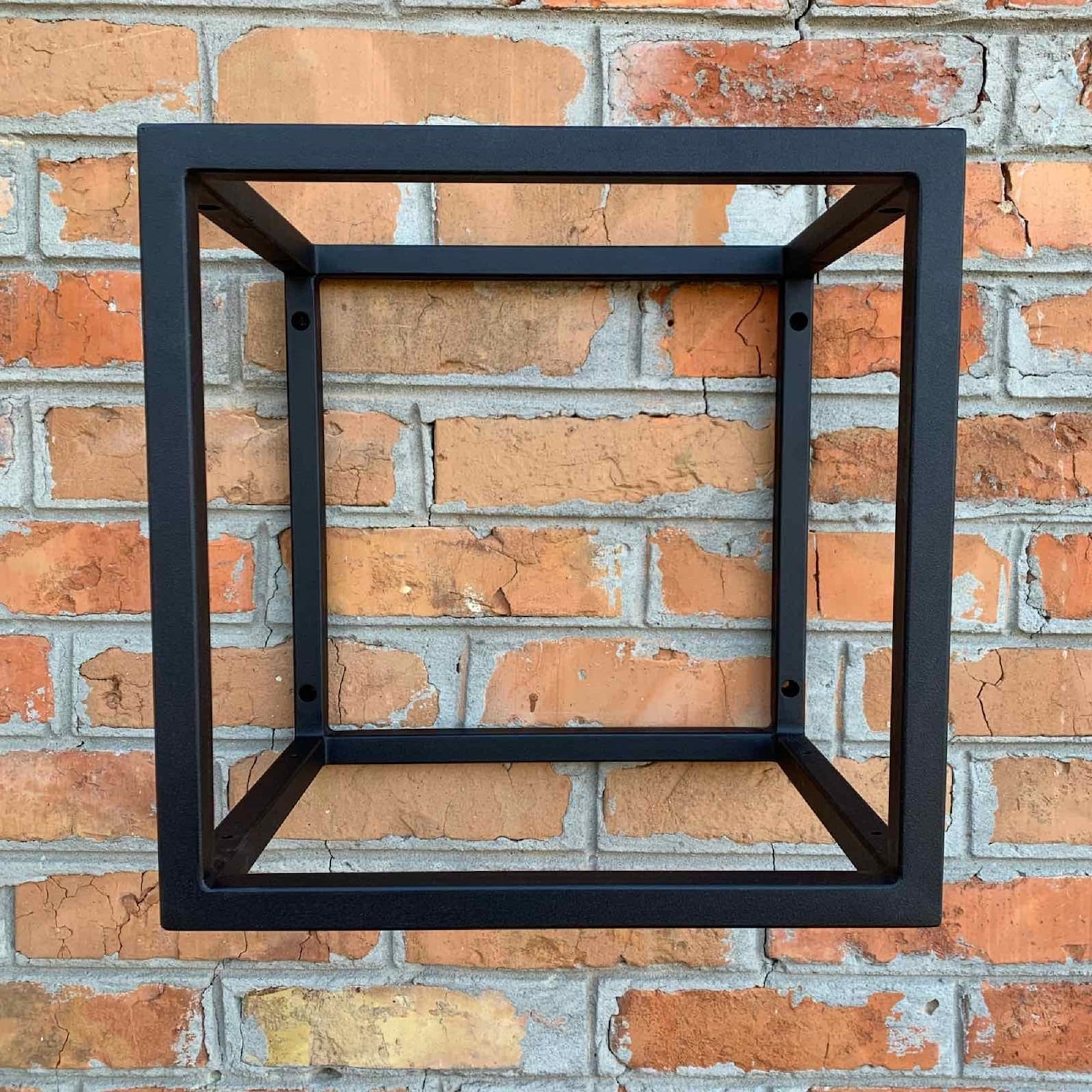 CubeFrame Wall Hanging Shelves Cubeshaped metal Wall Shelf Etsy