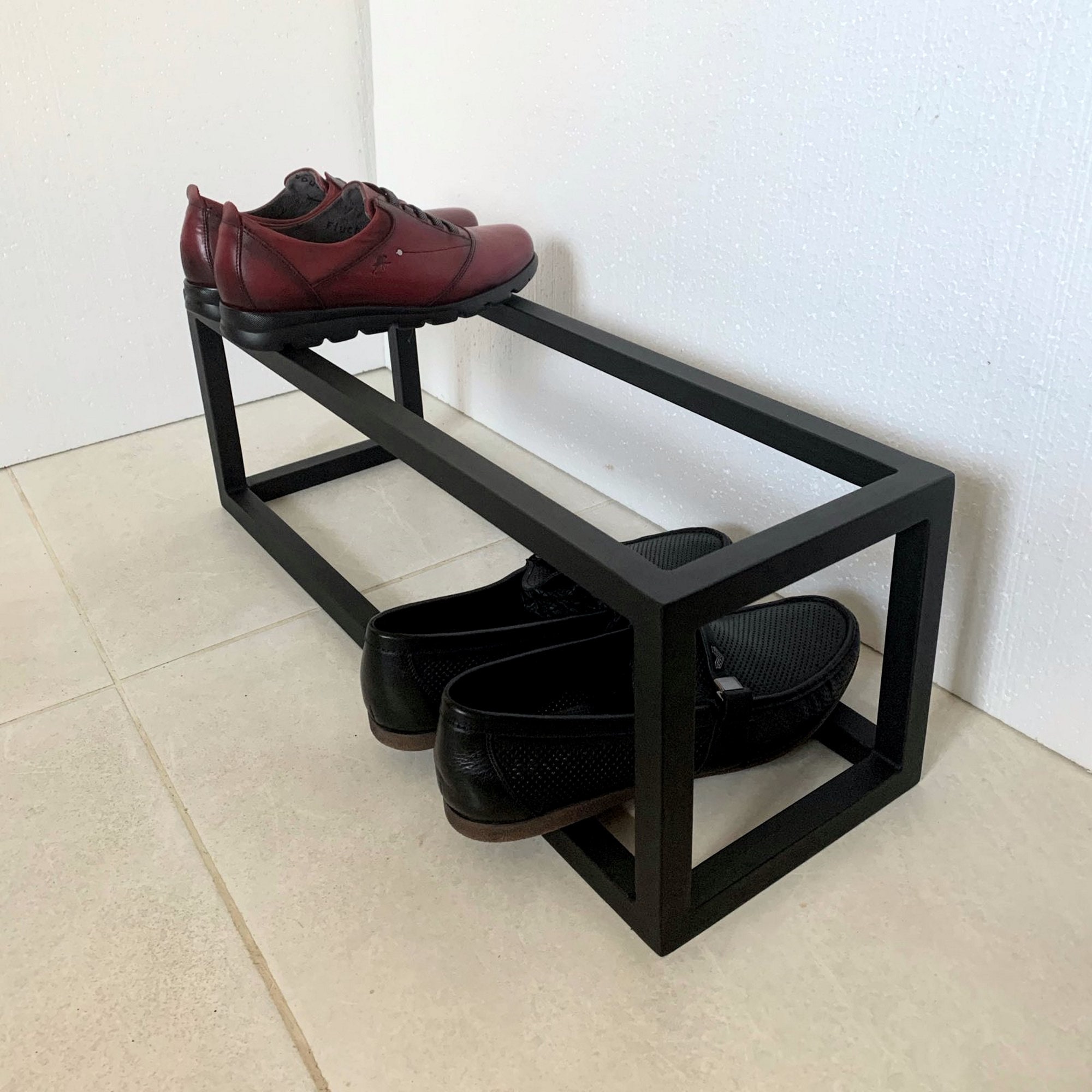 Metal Frame Shoe Rack Powder Coated, Shoe Storage Organizer for ...