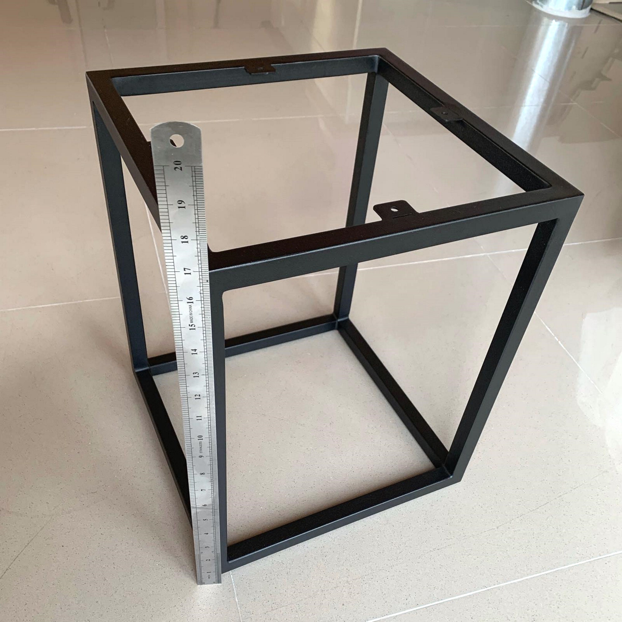 Metal Stool Base, Square Metal Stool Frame, End Table Base, Metal Cross ...