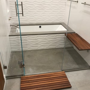 Custom Concrete Shower Pan
