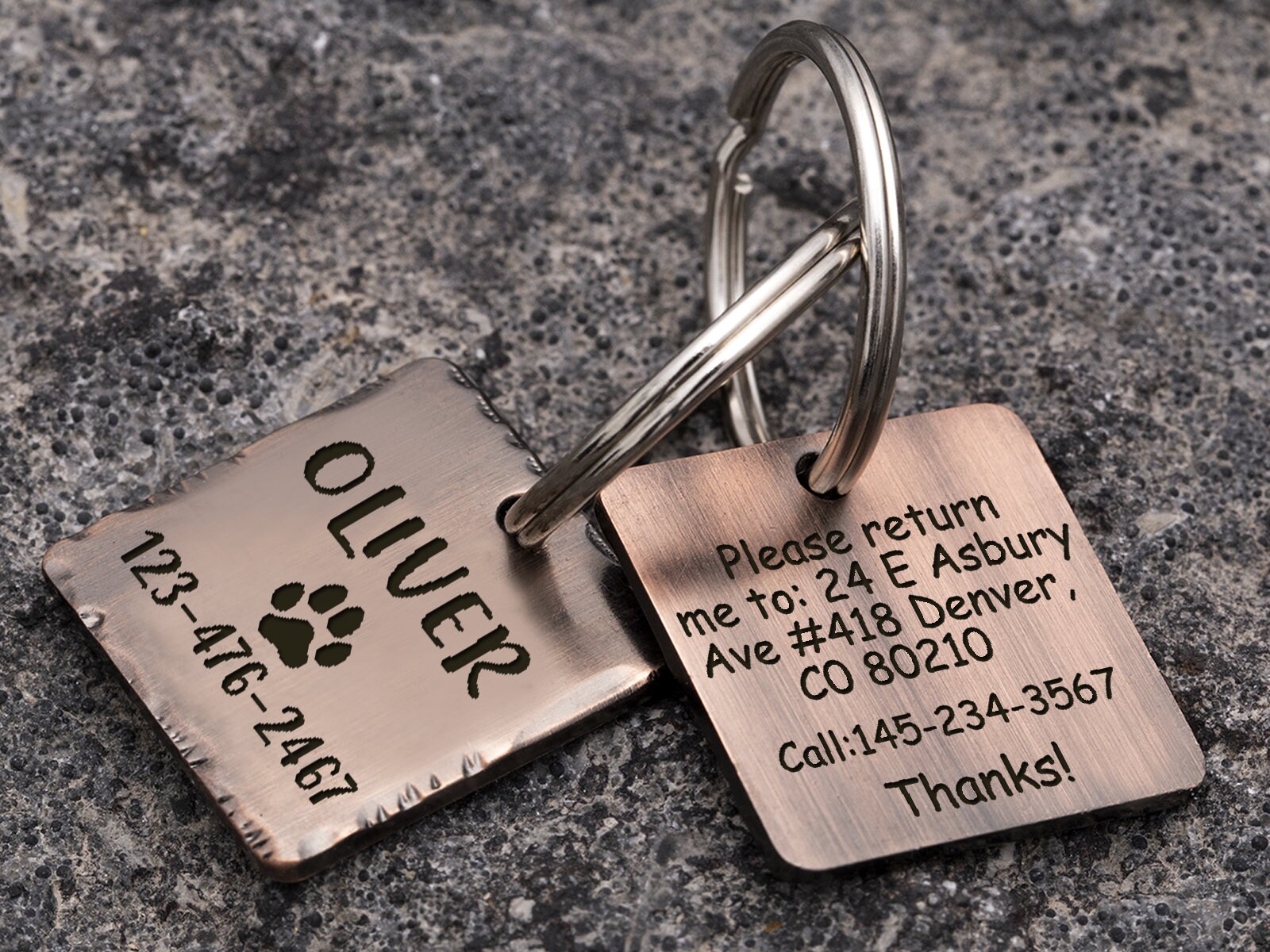 Microchip Dog TagCustom Dog Tag Bronze dog tag Pet TagDog Etsy