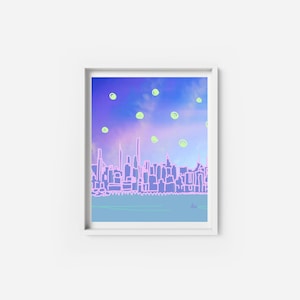 Manhattan Skyline Digital Printable Art