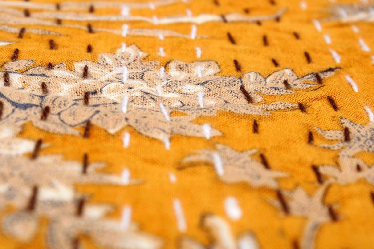 Kantha Quilt Indian Quilt Block Print Quilt Bedspread Bohemian Etsy