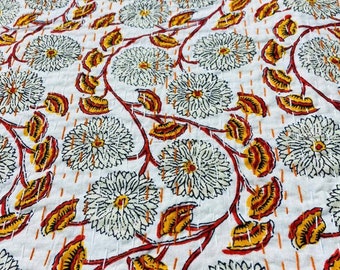 Indian Hand Block Print Kantha Quilt Traditional Vintage - Etsy