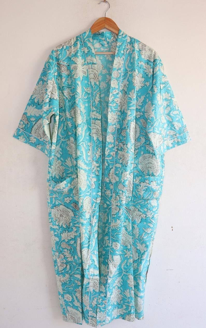 Cotton Kimono Women Wear Body Crossover Bridesmaid Dressing | Etsy