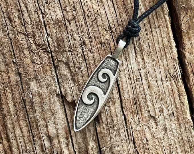 Surfboard Necklace - Sleek Silver Color Pendant, Perfect Accessory for Surfers & Beach Lovers, Unique Surfing Gift Idea