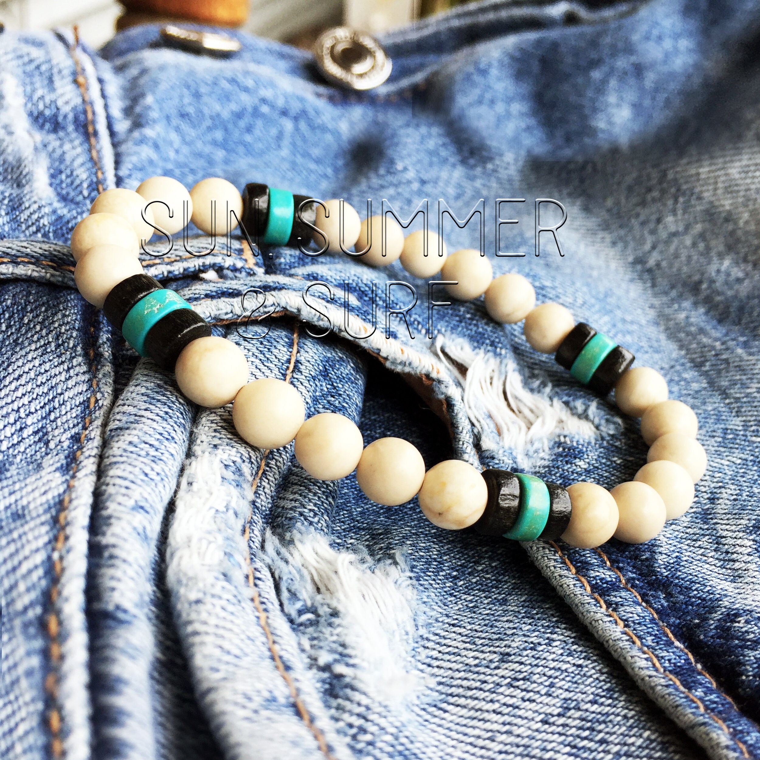 Surf Bracelet Surfer Style Bracelet Beaded Bracelet Etsy UK