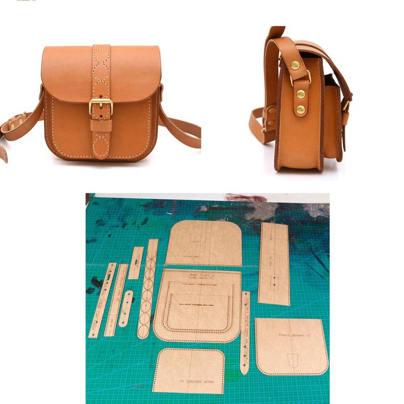20OFF SALE DIY Leather Craft Shoulder Bag Die Cutting Kraft Paper Sewing Pattern Hollowed