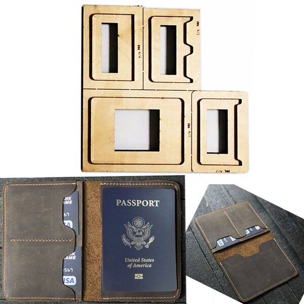 Japan Steel Blade Die Cutter Leather Template Passport Wallet Gift for man Passport Holder Punch Hand Tool Cut Knife Mould
