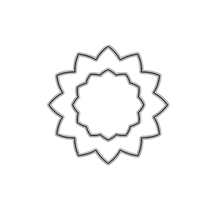 New Layered Sun Flower Contour 2020 Metal Cutting Dies for DIY Scrapbooking and Card Making Decorative Embossing Craft No Stamps