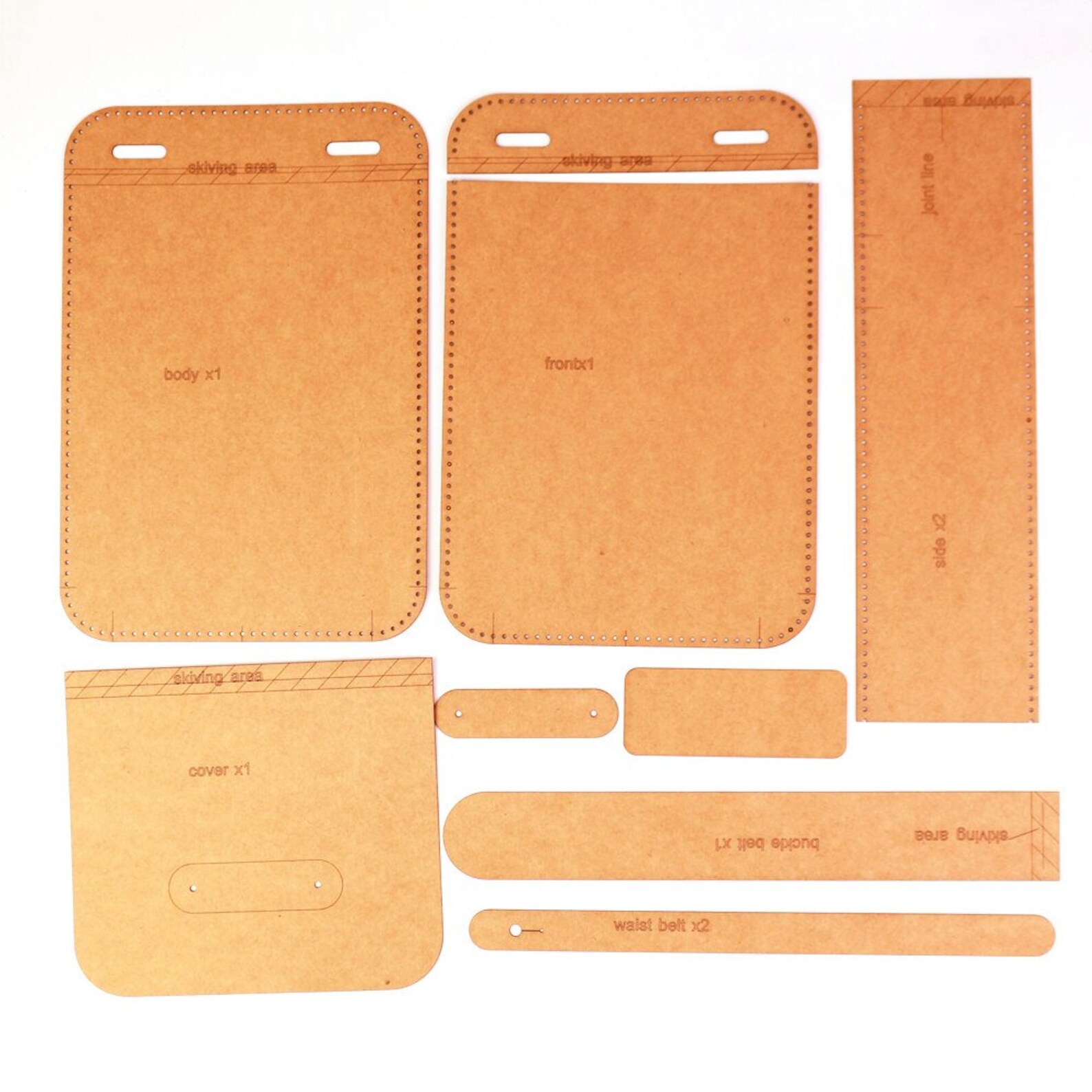 Diy Leather Kraft Waist Sewing Pattern for Pocket Holder Diy Etsy