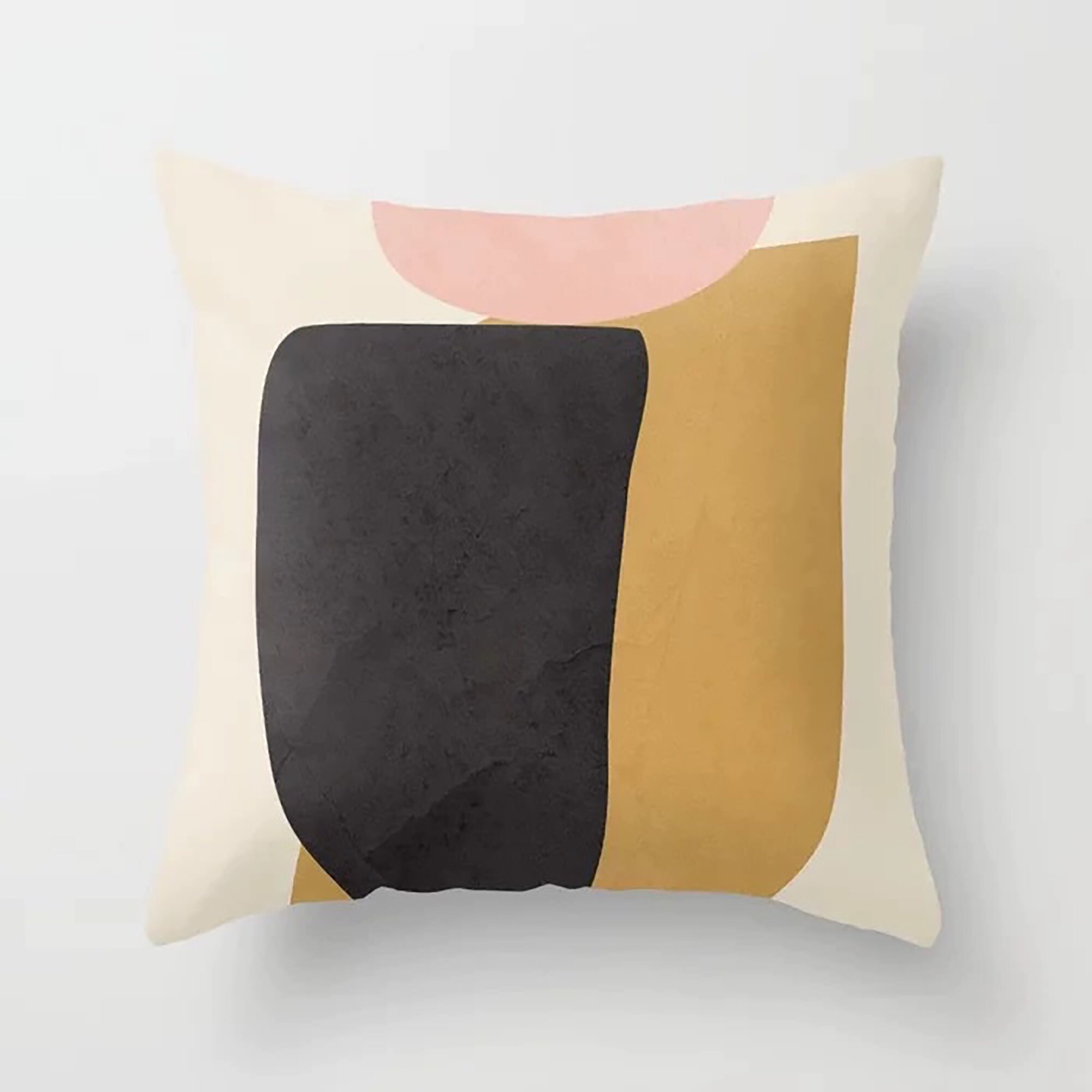 18'' Brown Abstract Art Cushion Cover Handmade Etsy